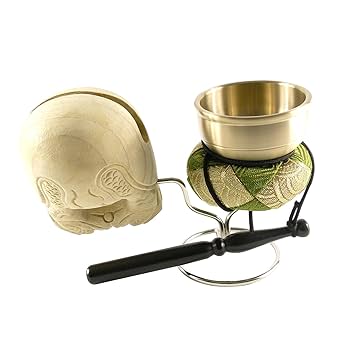 Amazon｜shingon.shop 印金 木魚 引磬 杢魚 セット 携帯に便利な